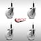 Service Caster 5'' SS Nylon Wheel Swivel 1'' Expanding Stem Caster Set, 4PK SCC-SSEX20S514-NYS-1-4 - alternate 2
